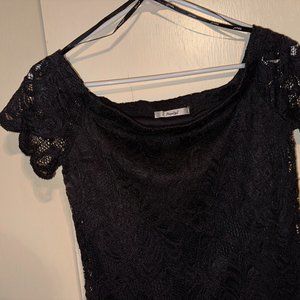 Papaya Black Lace Body-con Dress
